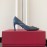 Roger Vivier New Patent Leather Square High Heels For Women Blue