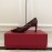 Roger Vivier New Patent Leather Square High Heels For Women Wine Red