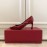 Roger Vivier New Patent Leather Square High Heels For Women Red