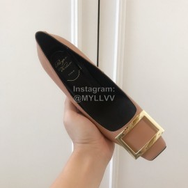 Roger Vivier New Patent Leather Square High Heels For Women