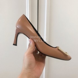 Roger Vivier New Patent Leather Square High Heels For Women