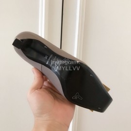 Roger Vivier New Patent Leather Square High Heels For Women Gray