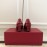 Roger Vivier Fashion Patent Leather Square High Heels For Women Red
