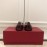 Roger Vivier Fashion Patent Leather Square Flat Heels For Women Wine Red