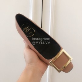 Roger Vivier New Patent Leather Square Flat Heels For Women