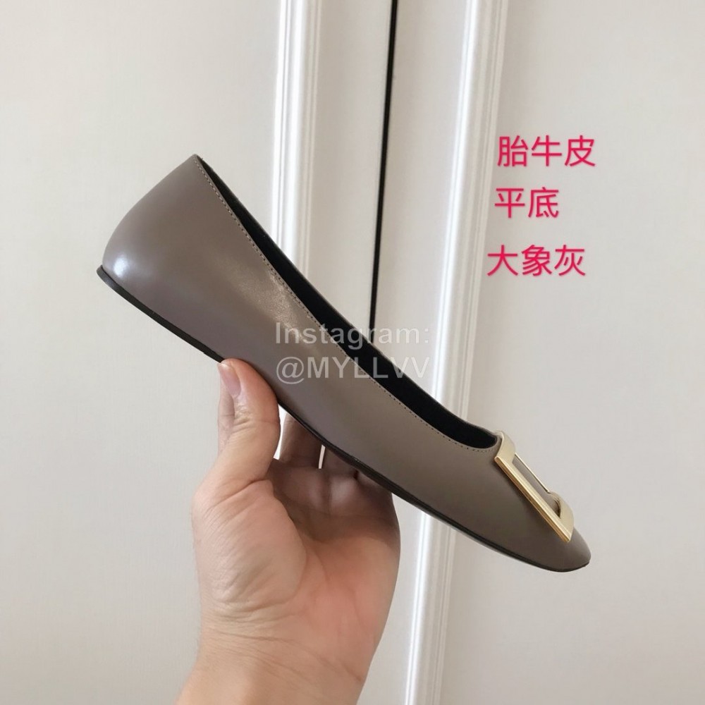 Roger Vivier Fashion Patent Leather Square Flat Heels For Women
