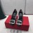 Roger Vivier New Fall Silk Square Diamond Buckle High Heels Black
