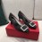 Roger Vivier New Fall Silk Square Diamond Buckle High Heels Black