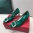 Roger Vivier New Fall Silk Square Diamond Buckle High Heels Green