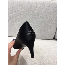 Roger Vivier New Fall Silk Square Diamond Buckle Black High Heels