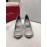 Roger Vivier New Fall Silk Square Diamond Buckle High Heels Gray
