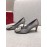 Roger Vivier New Fall Silk Square Diamond Buckle High Heels Gray