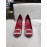 Roger Vivier New Fall Silk Square Diamond Buckle High Heels Red