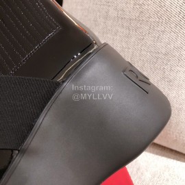 Roger Vivier Fall Winter Black Patent Leather Thick Soled Boots