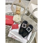 Roger Vivier New Summer Thick Soles Slippers Black