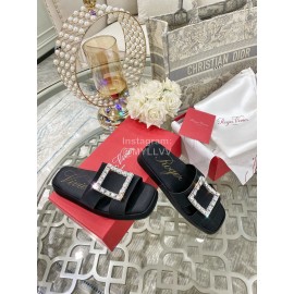Roger Vivier New Summer Thick Soles Slippers Black