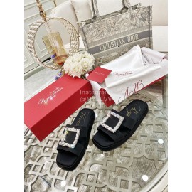 Roger Vivier New Summer Thick Soles Slippers Black