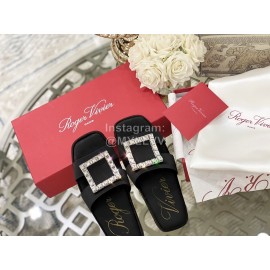 Roger Vivier New Summer Thick Soles Slippers Black