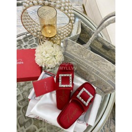 Roger Vivier New Summer Thick Soles Slippers Red