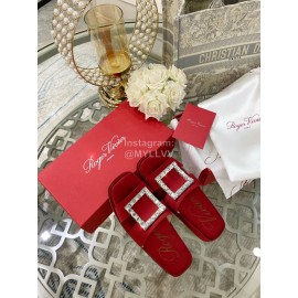 Roger Vivier New Summer Thick Soles Slippers Red