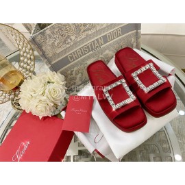 Roger Vivier New Summer Thick Soles Slippers Red
