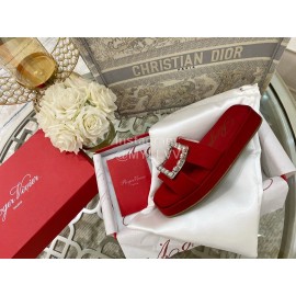 Roger Vivier New Summer Thick Soles Slippers Red