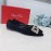 Roger Vivier Soft Sheepskin Rhinestone Pointed Flat Heel Shoes Black