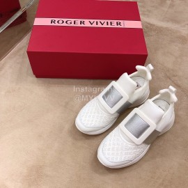 Roger Vivier Spring Mesh Breathable Casual Sneakers For Women Gray