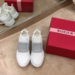 Roger Vivier Spring Mesh Breathable Casual Sneakers For Women Dark Gray