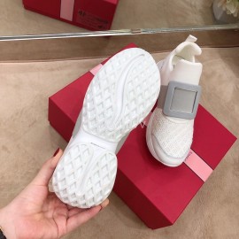 Roger Vivier Spring Mesh Breathable Casual Sneakers For Women Dark Gray