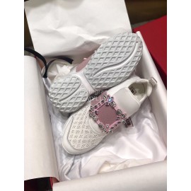 Roger Vivier Spring Mesh Breathable Casual Sneakers For Women Pink