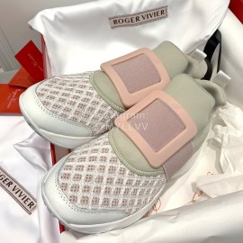 Roger Vivier Spring Mesh Breathable Casual Sneakers For Women Green