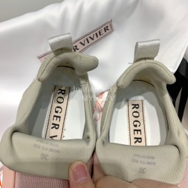 Roger Vivier Spring Mesh Breathable Casual Sneakers For Women Green