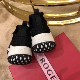 Roger Vivier Spring Mesh Breathable Casual Black Sneakers For Women