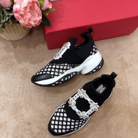 Roger Vivier Spring New Mesh Breathable Casual Sneakers For Women