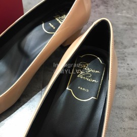 Roger Vivier Patent Leather Square Buckle High Heels For Women