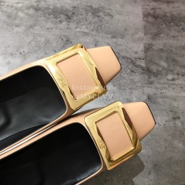 Roger Vivier Patent Leather Square Buckle High Heels For Women