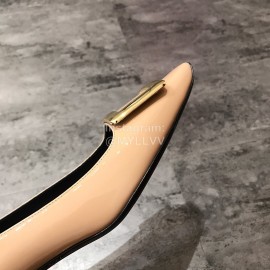 Roger Vivier Patent Leather Square Buckle High Heels For Women