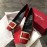 Roger Vivier New Patent Leather Square Buckle High Heels For Women Red