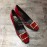 Roger Vivier New Patent Leather Square Buckle High Heels For Women Red