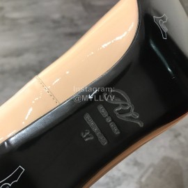 Roger Vivier New Patent Leather Square Buckle High Heels For Women Khaki