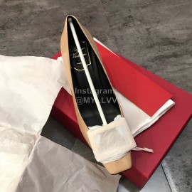 Roger Vivier New Patent Leather Square Buckle High Heels For Women Khaki