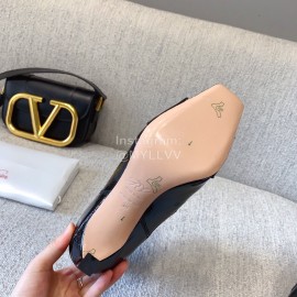 Roger Vivier New Patent Leather Square Buckle High Heel Boots Black