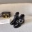 Roger Vivier Autumn And Winter New Black Leather Martin Boots  