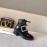 Roger Vivier Autumn And Winter New Black Leather Martin Boots  