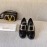 Roger Vivier Autumn Winter New Black Square Buckle Leather Shoes  