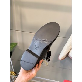 Roger Vivier Autumn Winter Fashion Black Leather Martin Boots For Women 