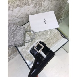 Roger Vivier Autumn Winter Lamb Wool Boots For Women Black