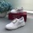 Roger Vivier Spring Summer Diamond Square Buckle Leather Casual Shoes White