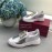 Roger Vivier Spring Summer Diamond Square Buckle Leather Casual Shoes Silver